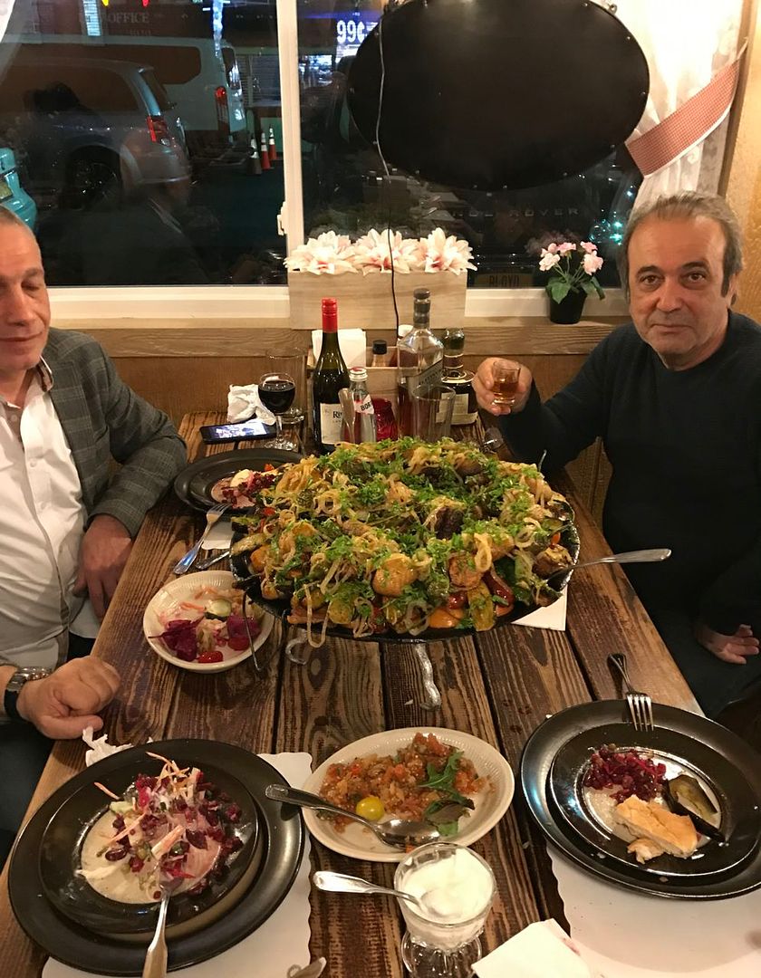 These two regulars know exactly what they want to eat at Café Village. Everything. That’s the Sajj. 